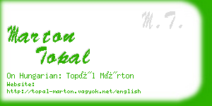 marton topal business card